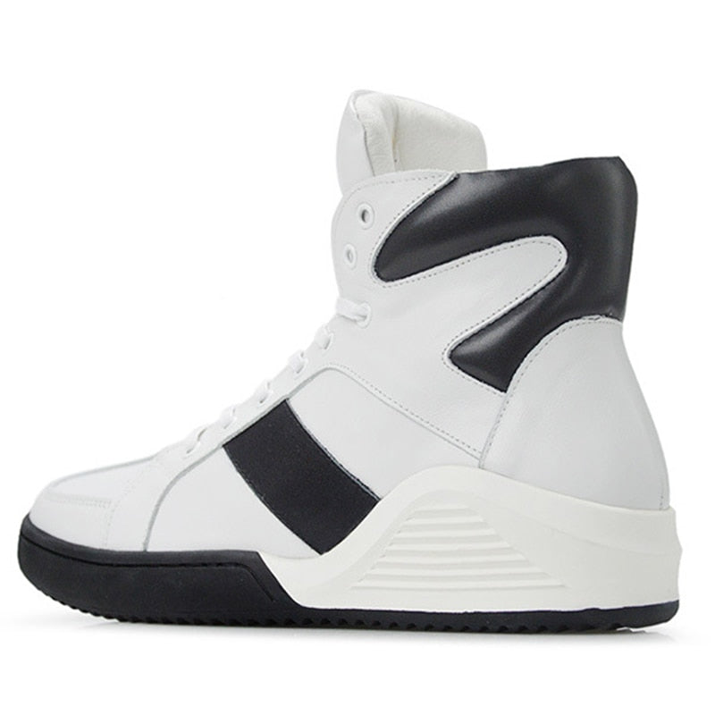 White Black Red High Top Style Men Sneaker