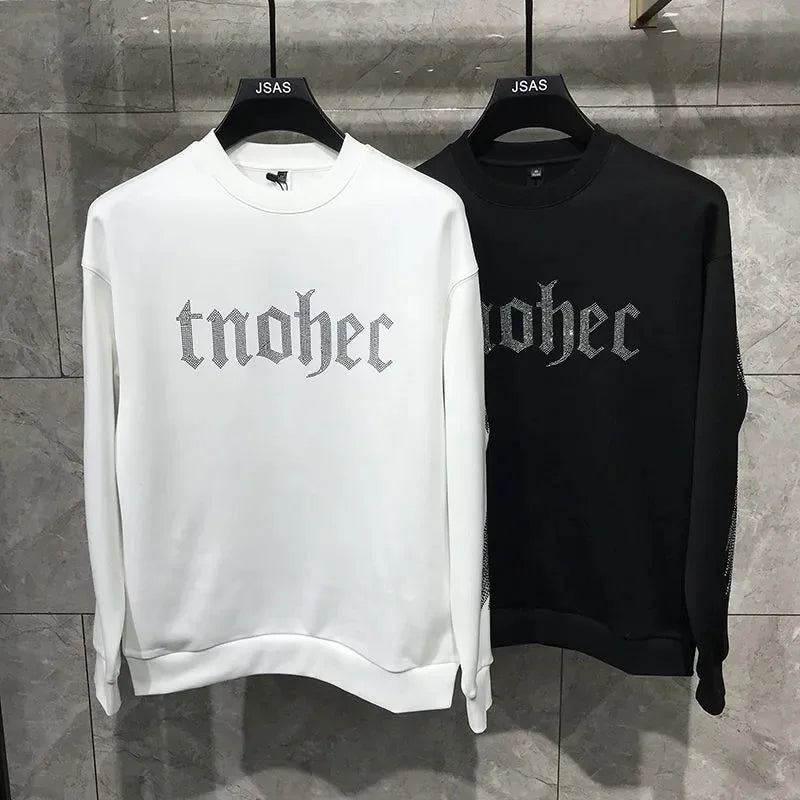 Rhinestone Wing Style On Sleeve Sweater