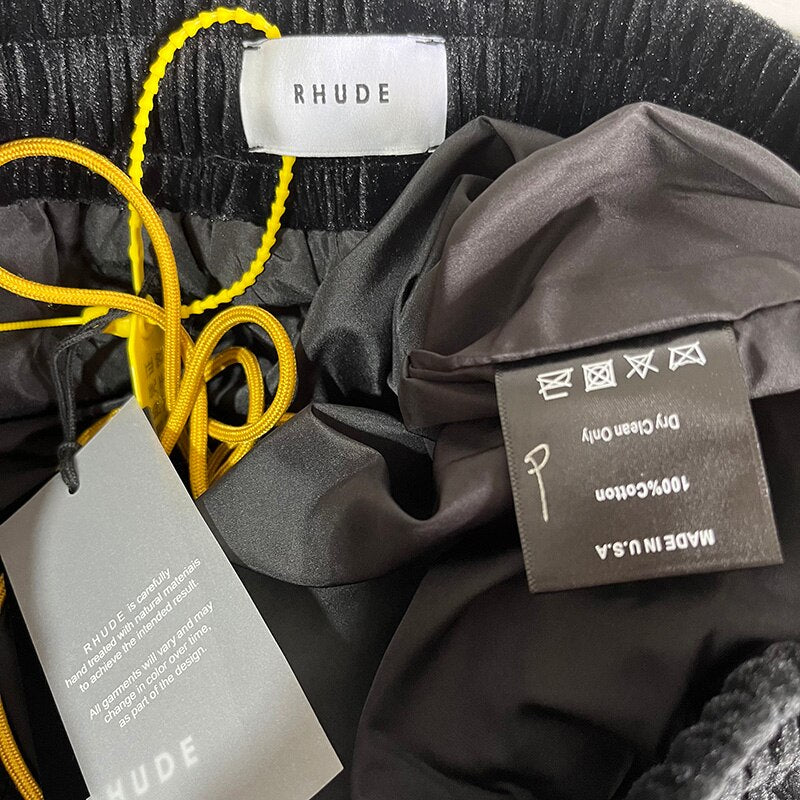 Solid Black Velvet Shorts