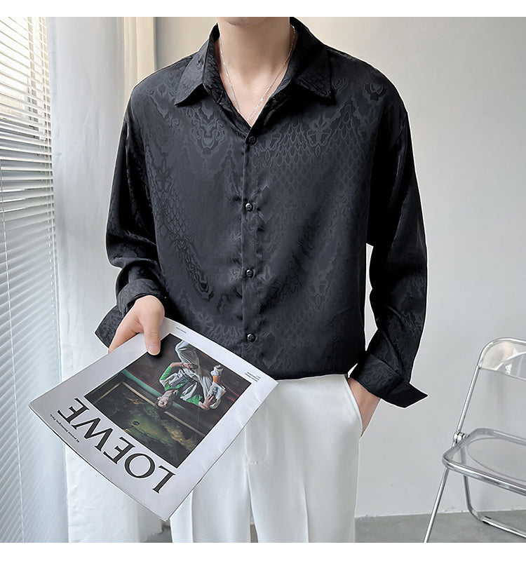 Spandex Long Sleeve Pattern Shirt