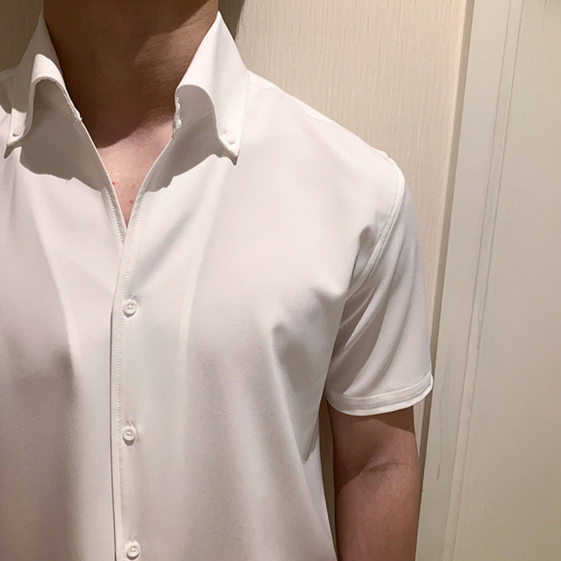 Simple Solid Short Sleeve Shirt