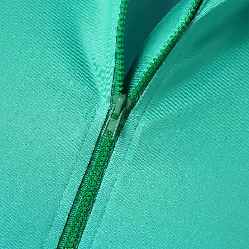 Tie Dye Gradient Color Zipper Bodysuit