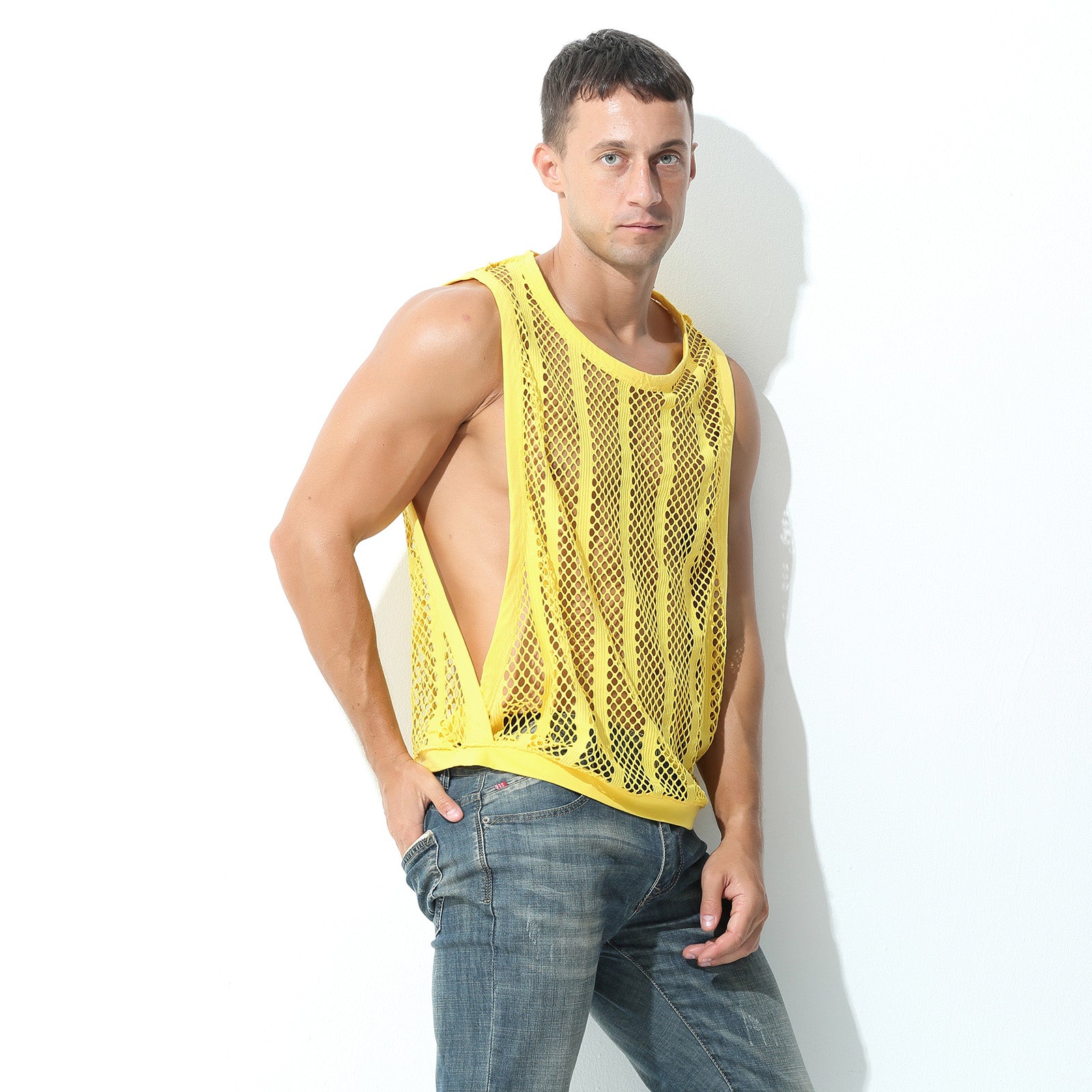 Mesh Sheer Fishnet Tank Top