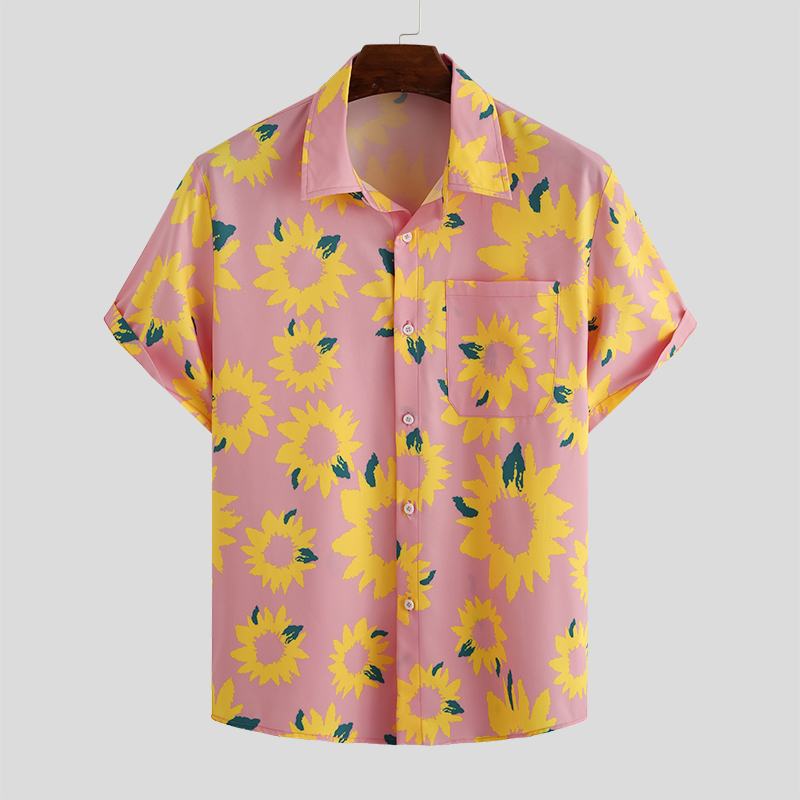 Hawaiian Sunflower Pattern Shirt