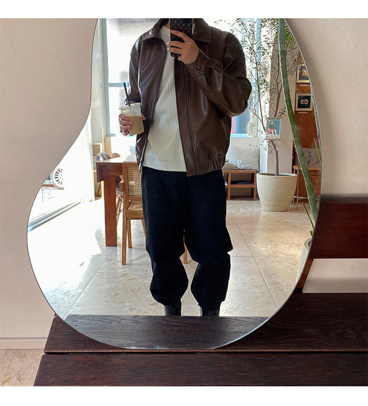 Loose Casual Pu Leather Jacket