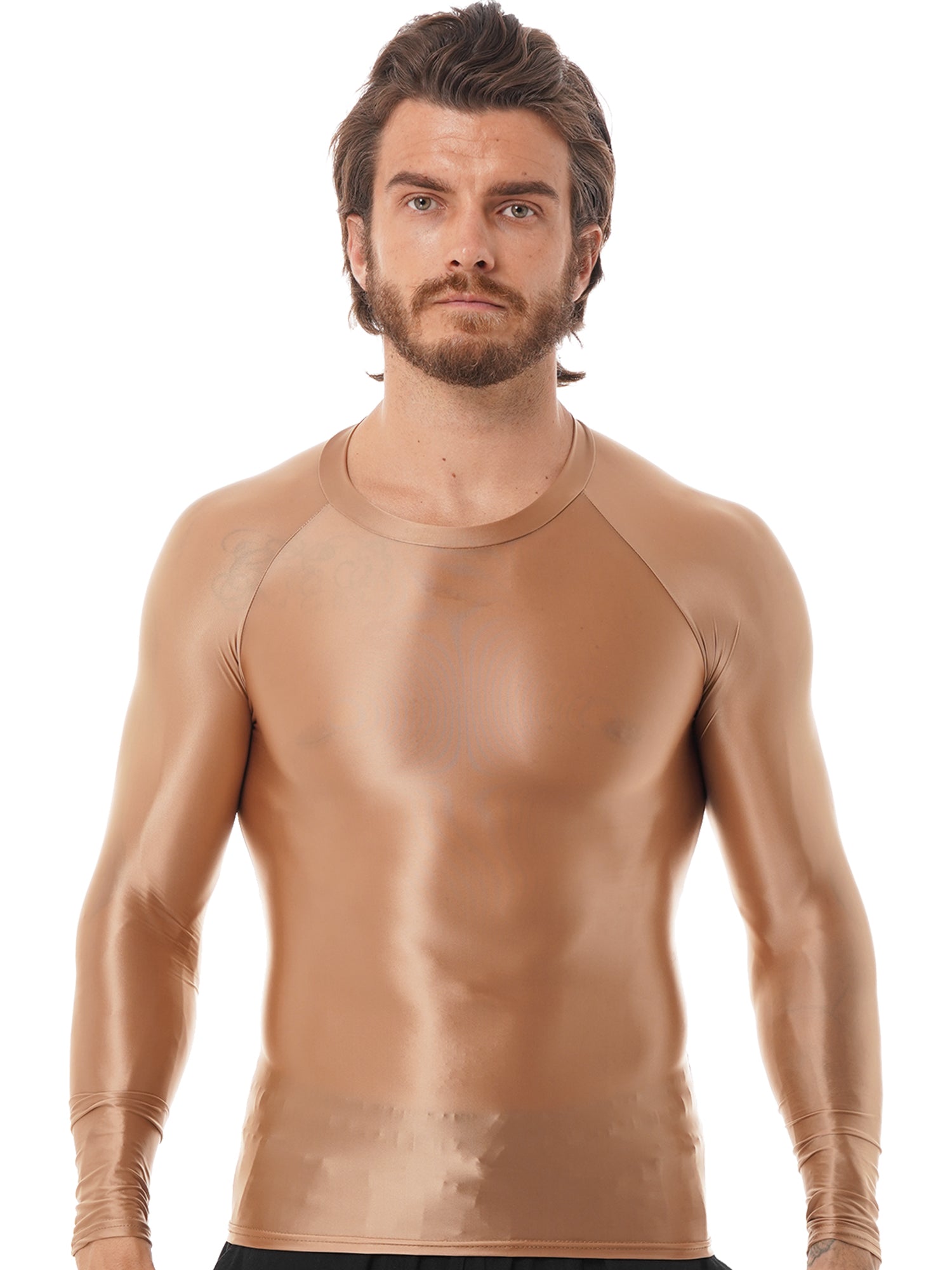 See Through O-Neck Long Sleeve T-Shirt