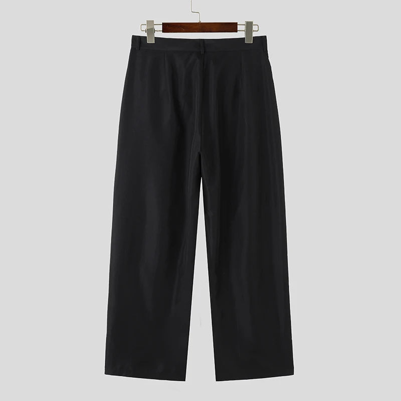 Patchwork Color Block Straight Pants