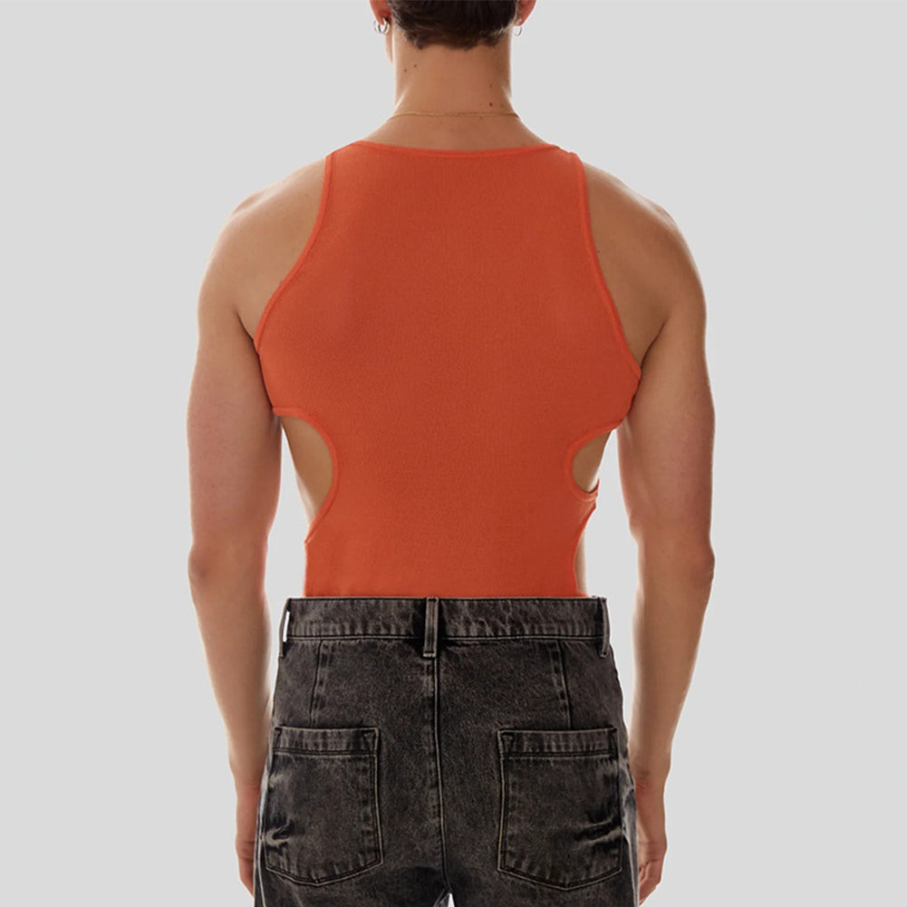 Sexy Solid Hollow Out Tank Top