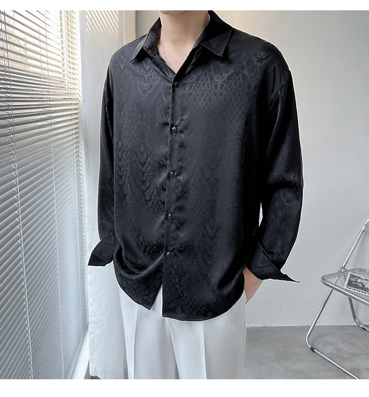 Spandex Long Sleeve Pattern Shirt