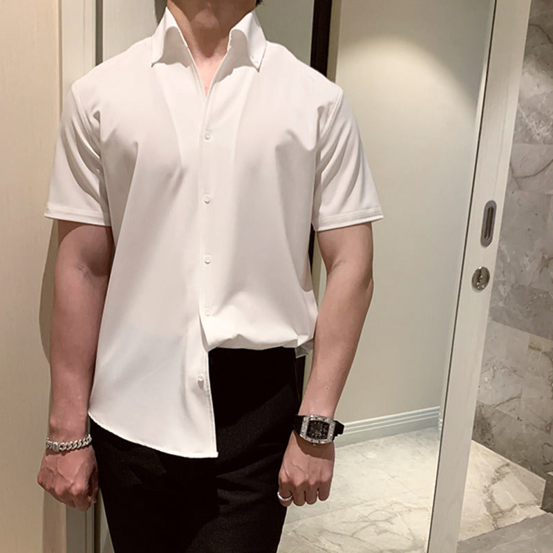 Simple Solid Short Sleeve Shirt