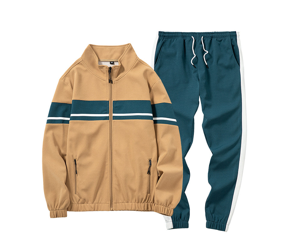 Horizontal Striped Printed Pants Set