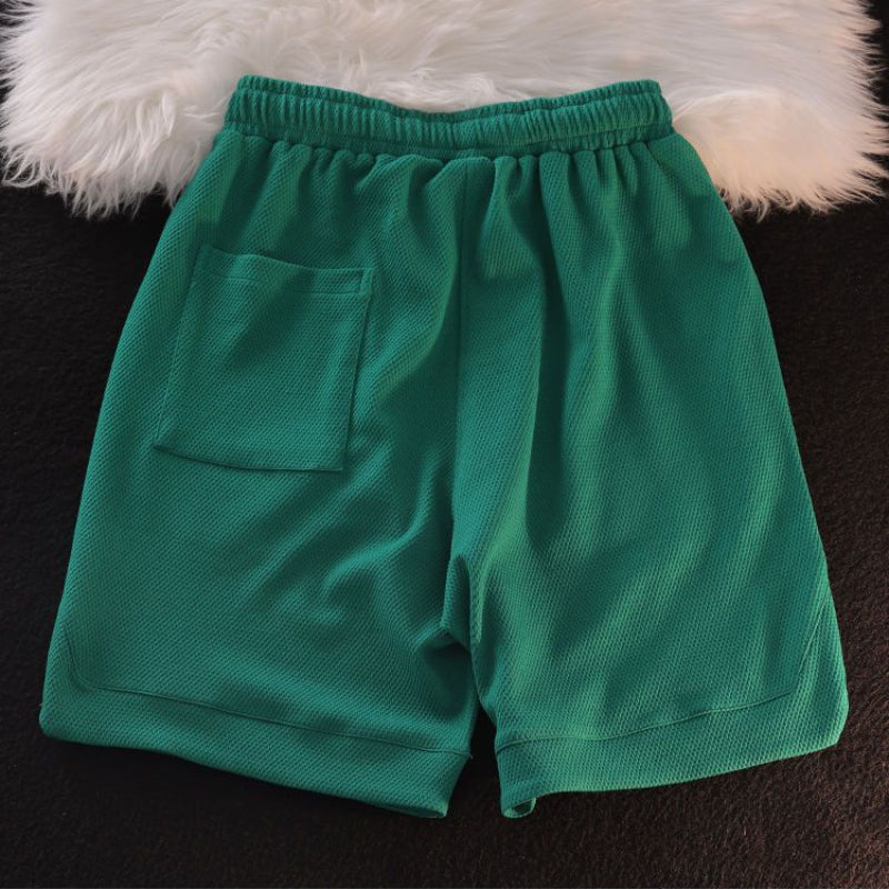 Solid Casual Loose Shorts