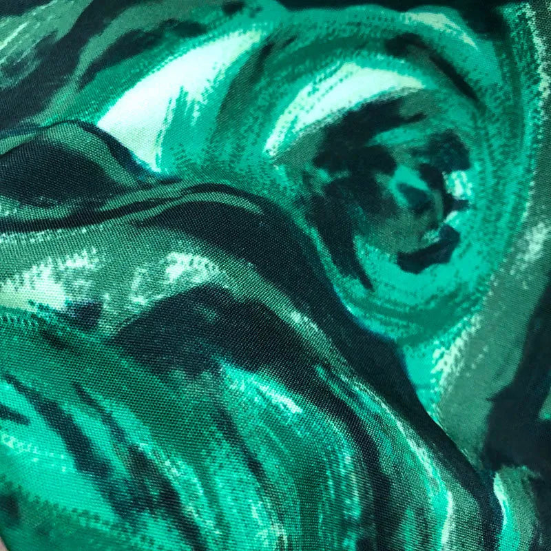 Blue Green Geometric Printed Loose Shirt