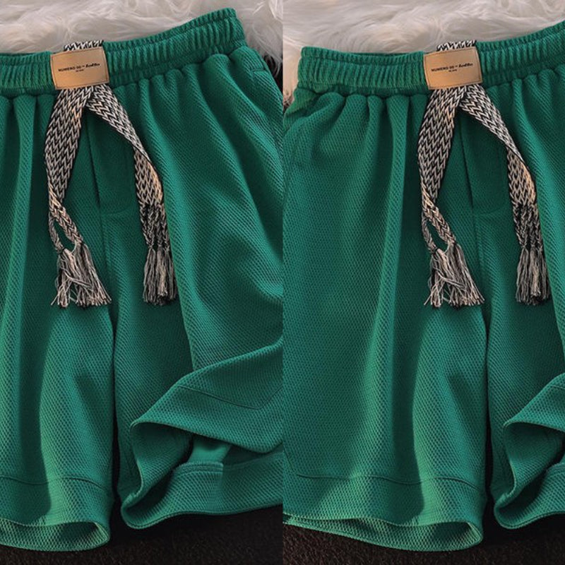 Solid Casual Loose Shorts