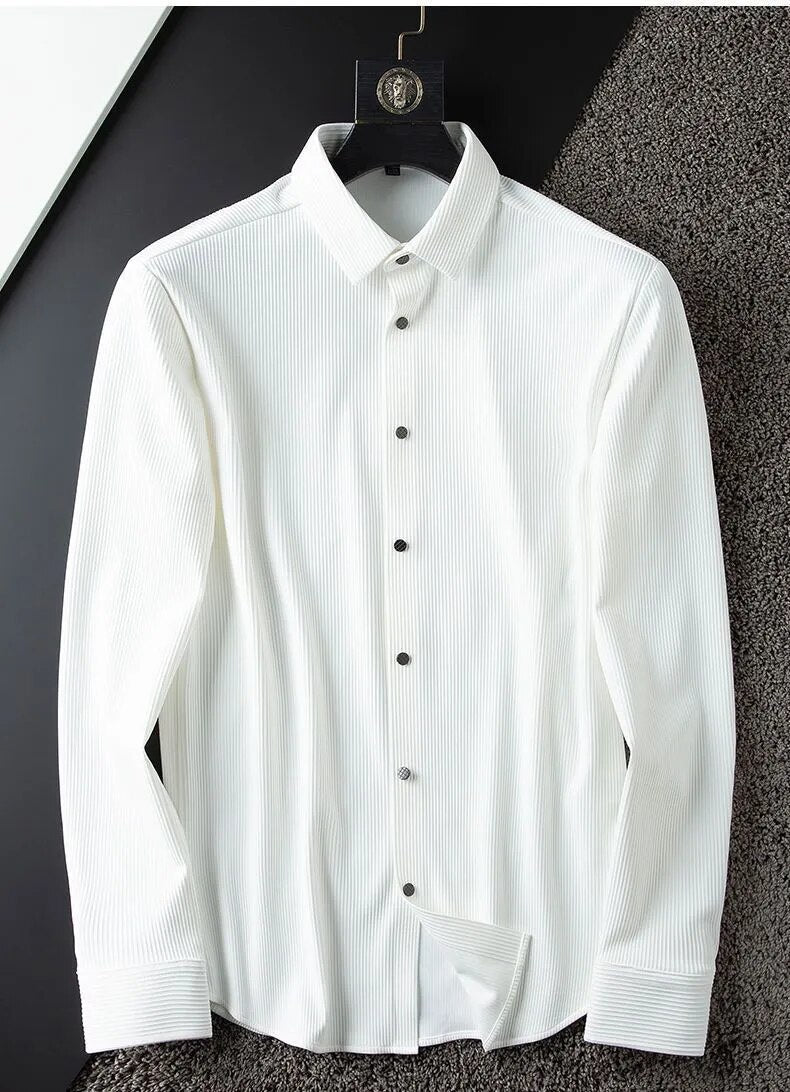 Light Solid Casual Long Sleeve Shirt