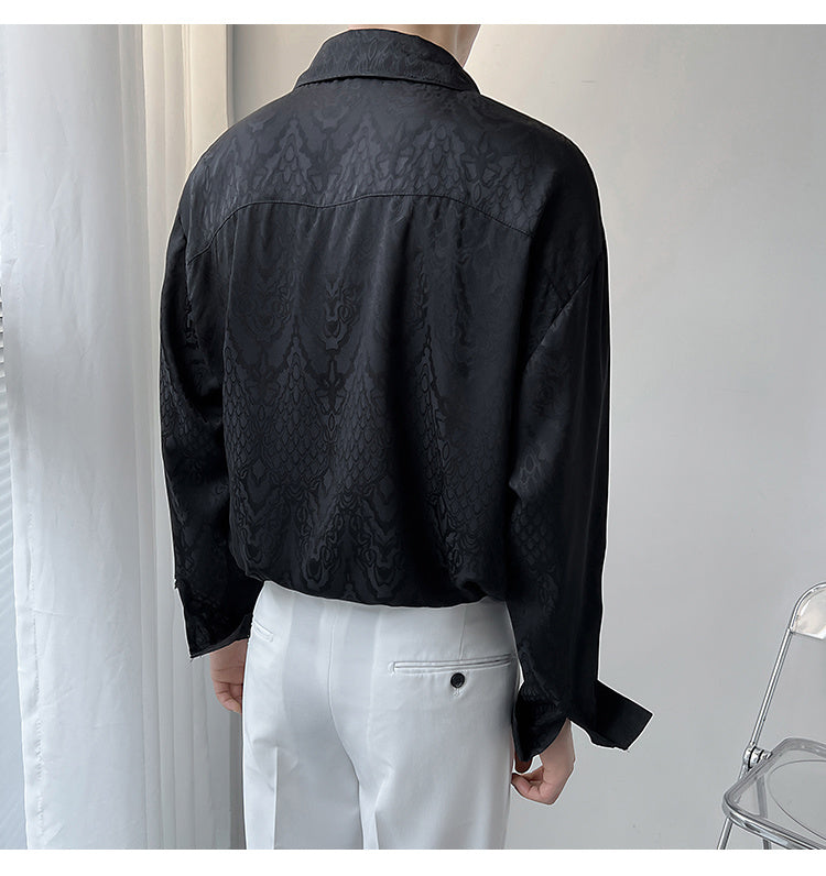 Spandex Long Sleeve Pattern Shirt