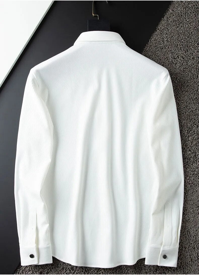 Light Solid Casual Long Sleeve Shirt