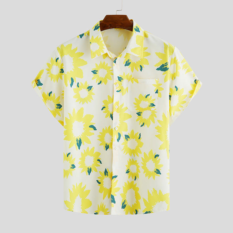 Hawaiian Sunflower Pattern Shirt