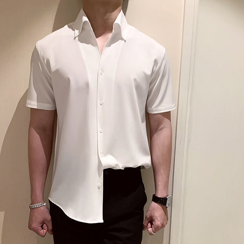 Simple Solid Short Sleeve Shirt