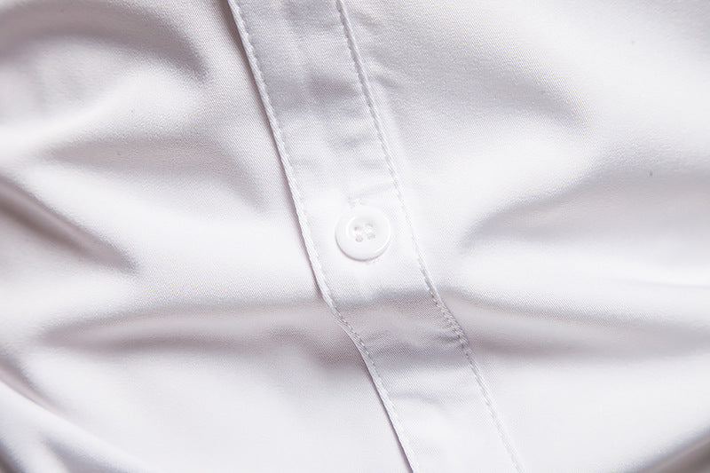 Gold Embroidery Solid Shirt