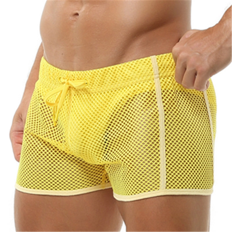 Solid Fishnet Quick Dry Men Short