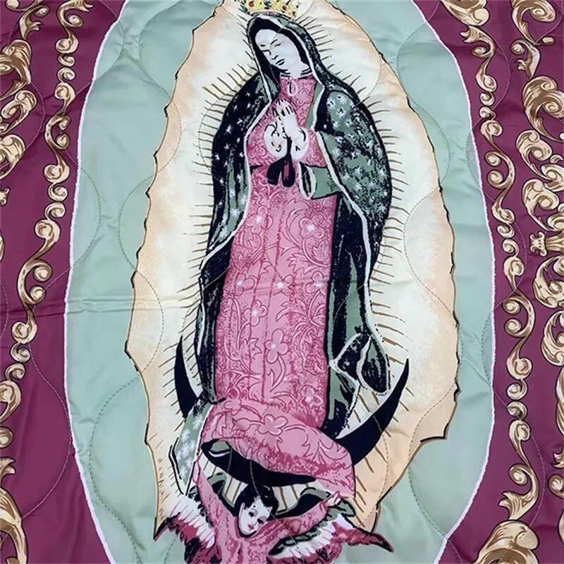 Tie Dyed Patchwork Ave Maria Pattern Sweater