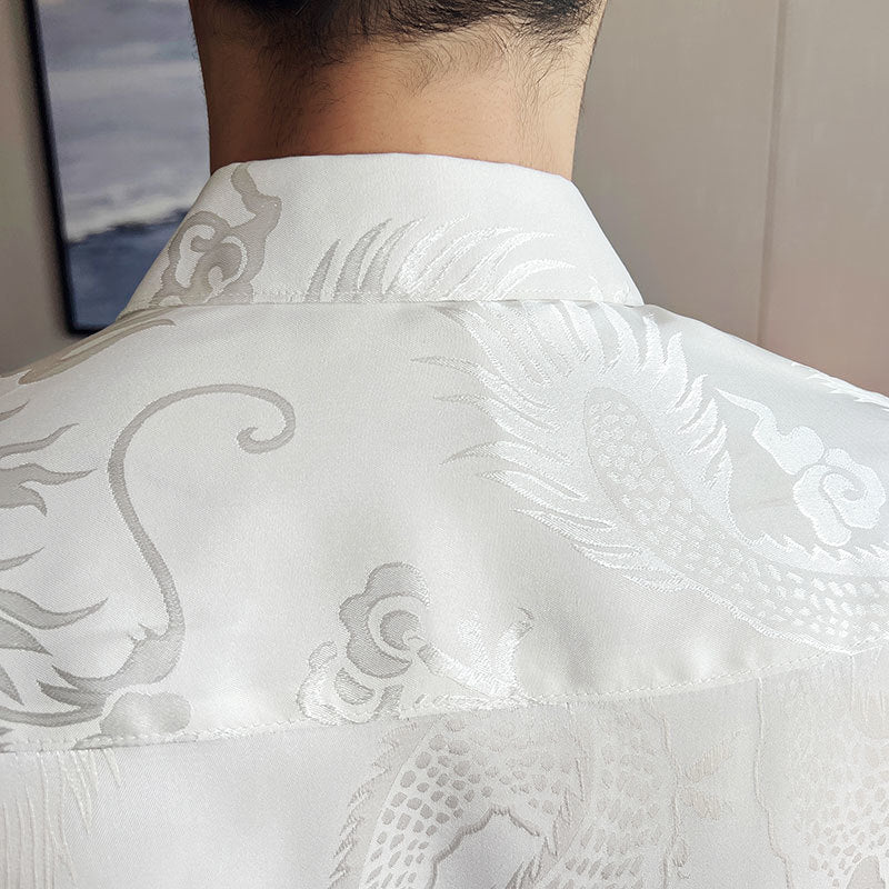 Chinese Dragon Pattern Polyester Shirt