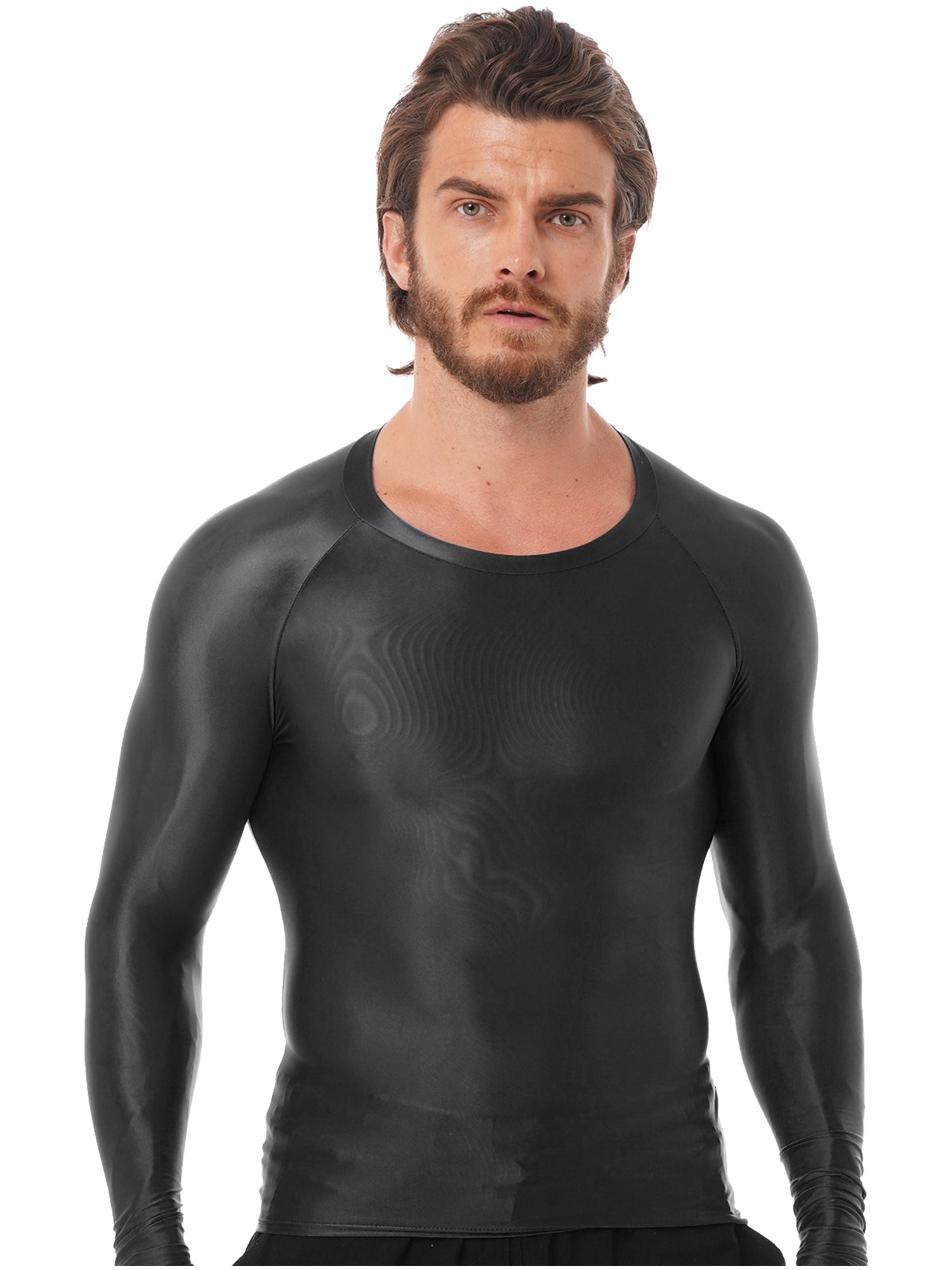 See Through O-Neck Long Sleeve T-Shirt