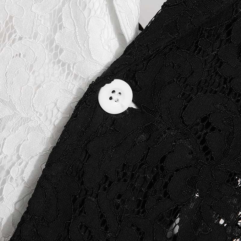 Half Lace Contras Backless Set