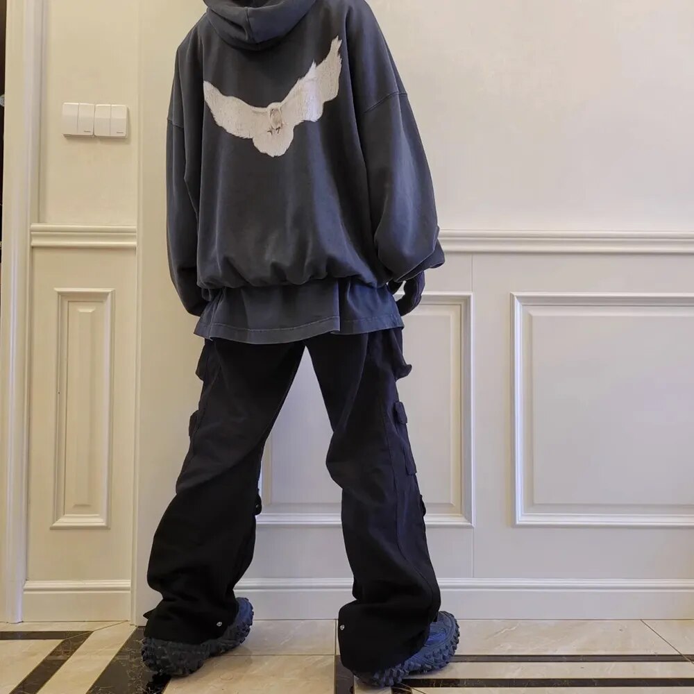 Multi-Pockets Straight Baggy Cargo Pants