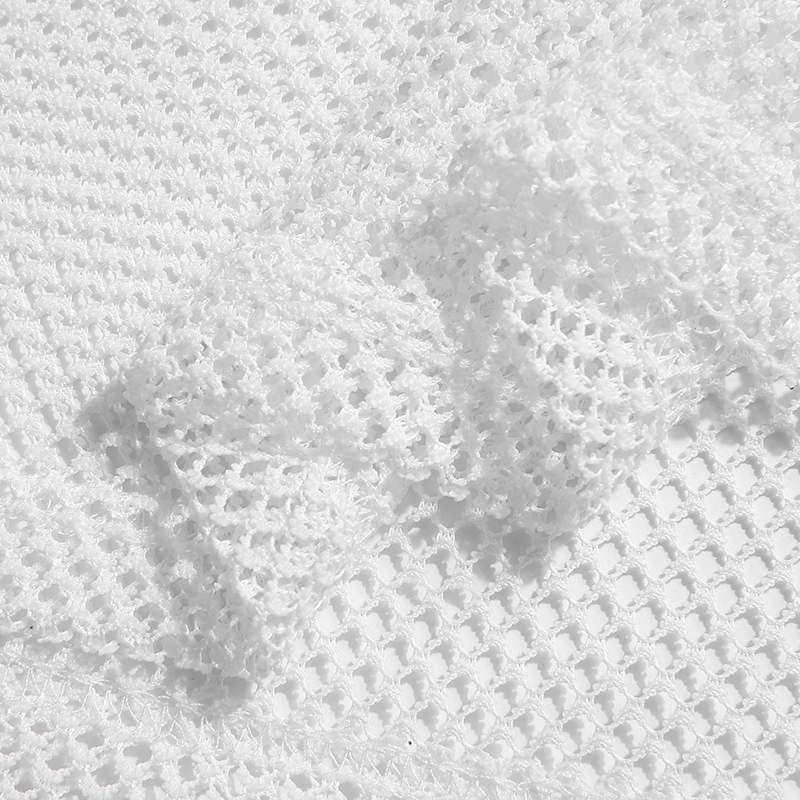 Fishnet Transparent Solid White Tank Top