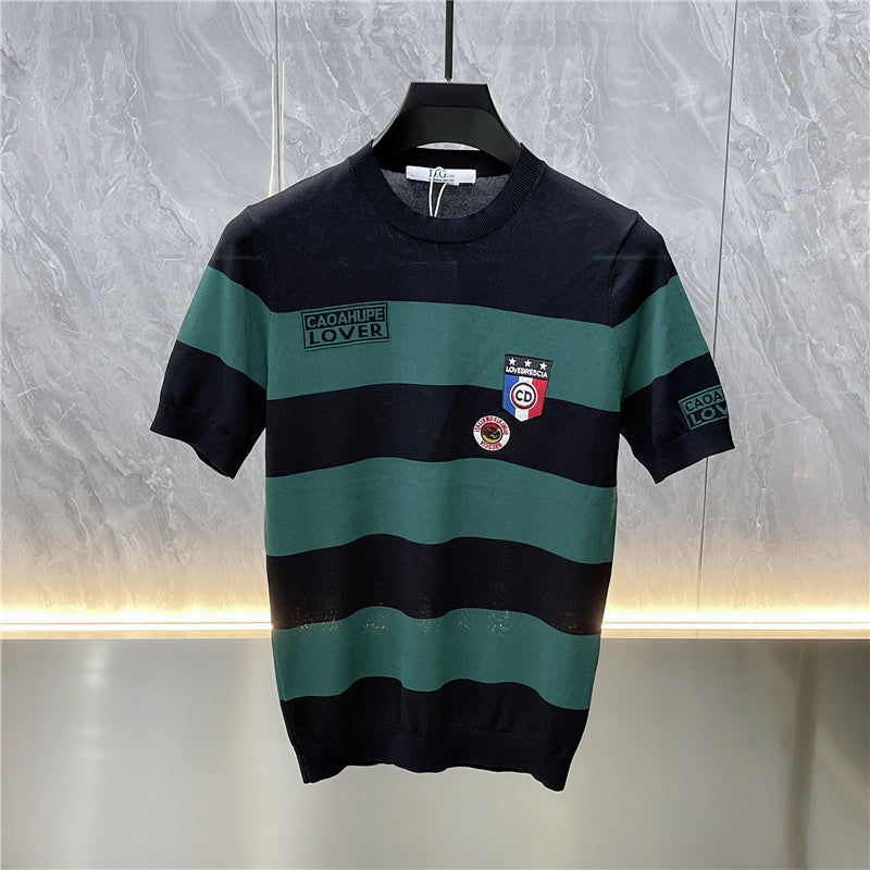 Big Stripes with Patch Short Sleeve T-Shirt