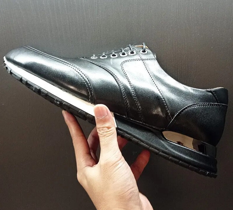 Black Mix Casual Fashion Lace Up Sneakers