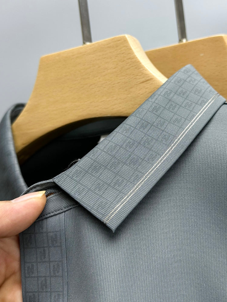 Casual Loose Plaid Collar Polo Shirt