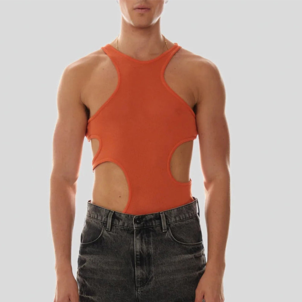 Sexy Solid Hollow Out Tank Top