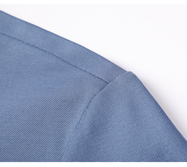 Casual Summer Solid Color Zipper Polo Shirt