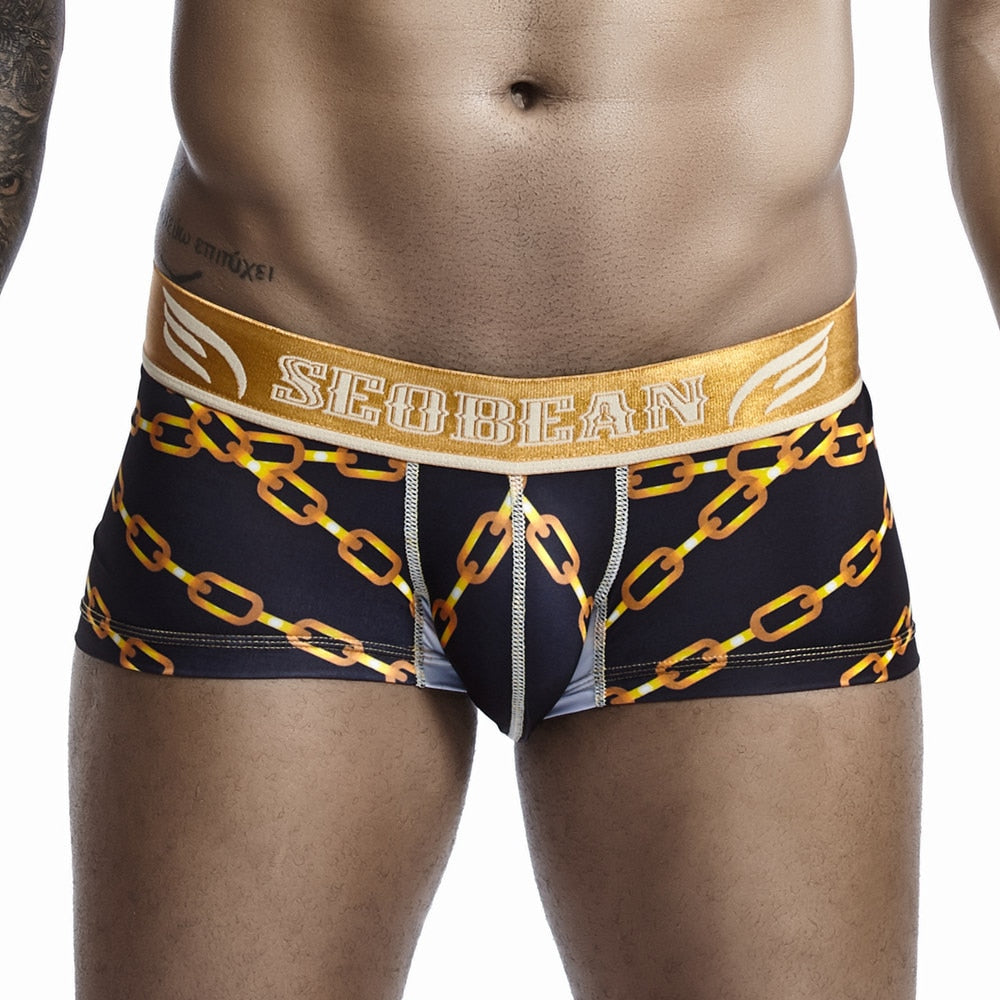 Tiger Stripe Style Low Waist Boxers