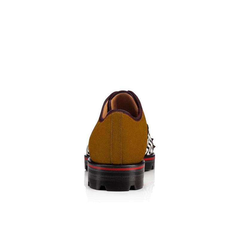 Newest Men Patchwork Rivet Shoes Slip on