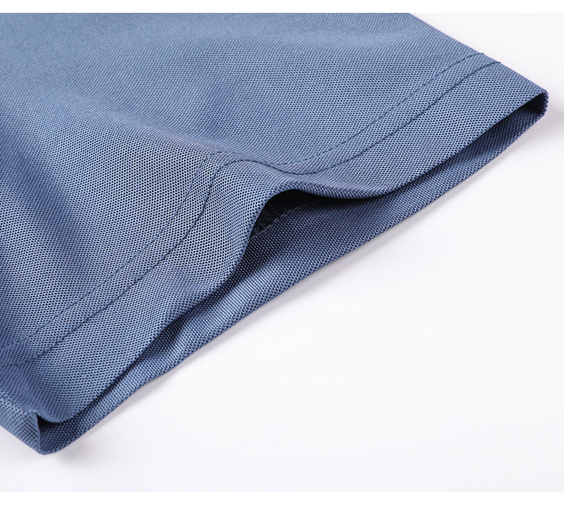 Casual Summer Solid Color Zipper Polo Shirt