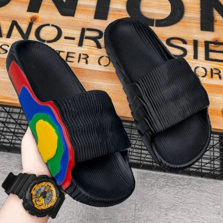 Solid Multicolor Platform Indoor Slippers