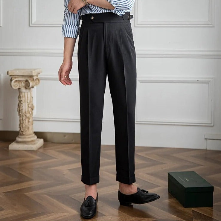 Flat Front Slim Fit Trousers
