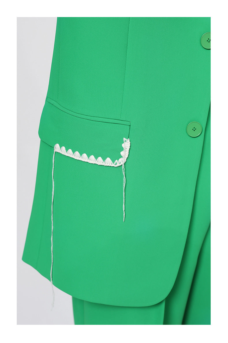 Mini Lace Solid Splicing Suit Set