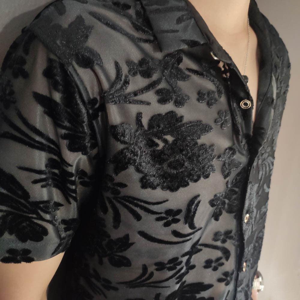 Floral Velvet Men's Shirt