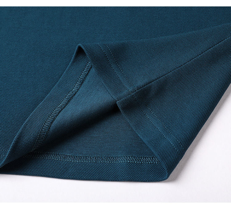 Embroidery Decoration Solid Cotton Polo Shirt