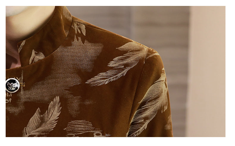 Retro Velvet Printed Pattern Jacket