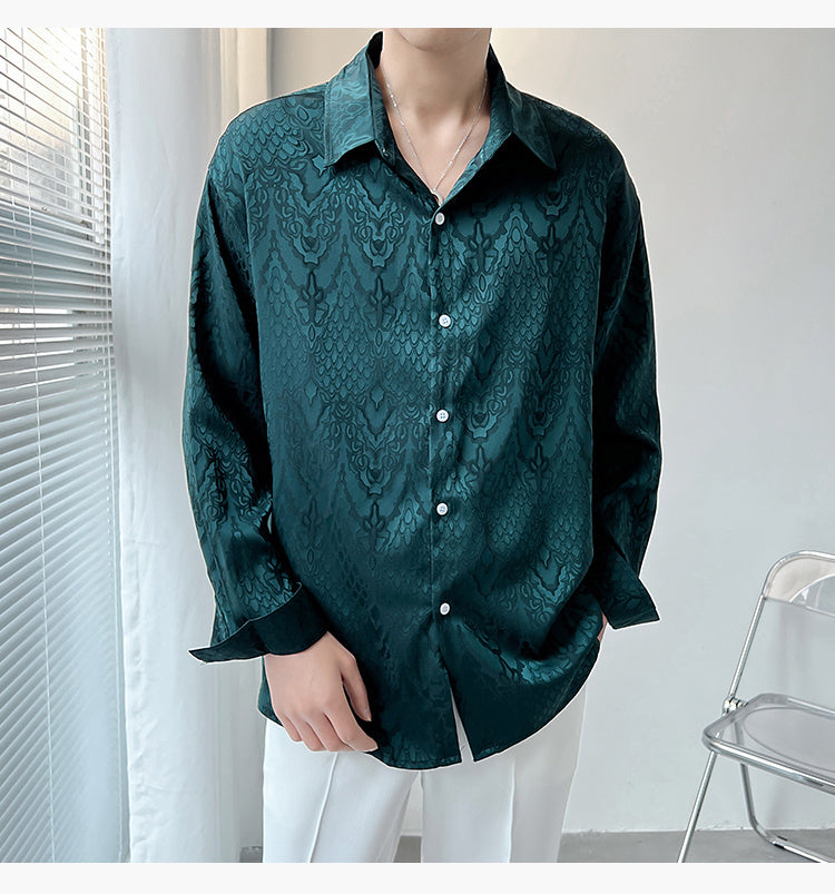 Spandex Long Sleeve Pattern Shirt