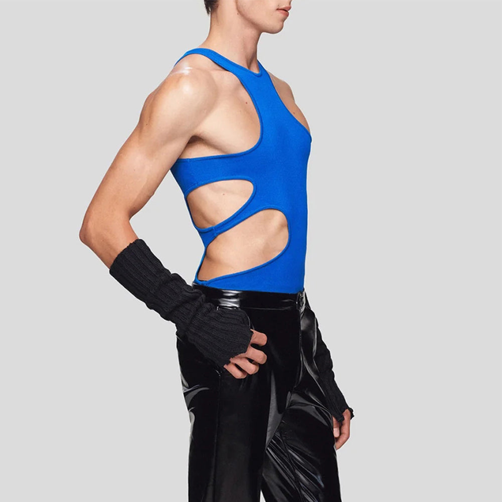 Sexy Solid Hollow Out Tank Top