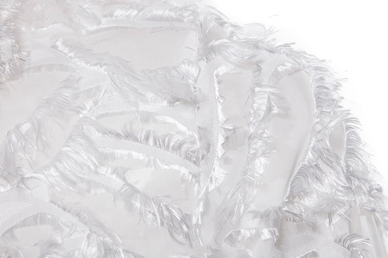 Full Feather Design Long-Sleeved Shirt