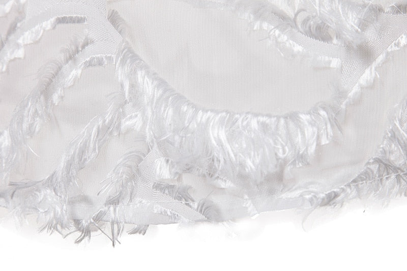 Full Feather Design Long-Sleeved Shirt