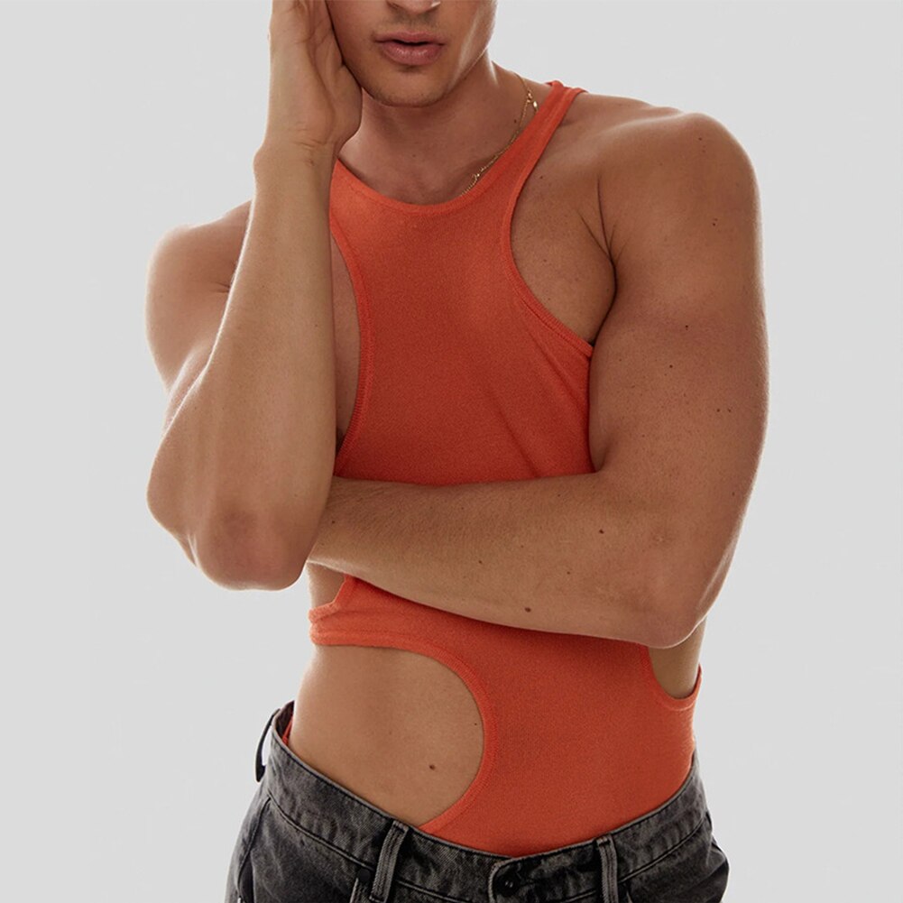 Sexy Solid Hollow Out Tank Top